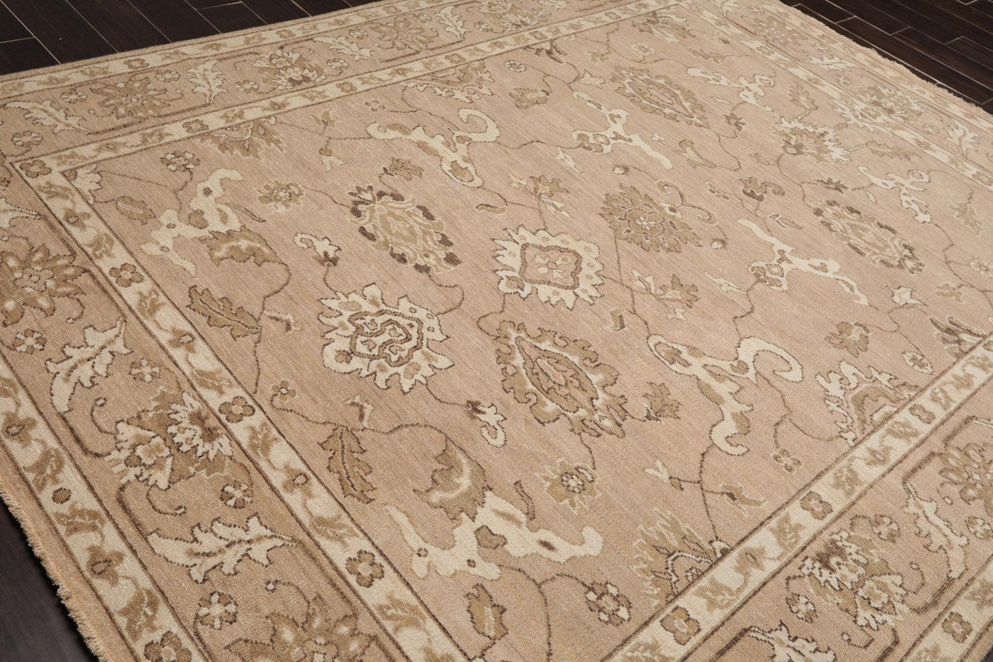 7'8" x 9'11" Hand Knotted 100% Wool Peshawar Oriental Area Rug Taupe