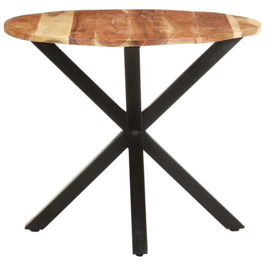 vidaXL Side Table 26.8"x26.8"x22" Solid Acacia Wood