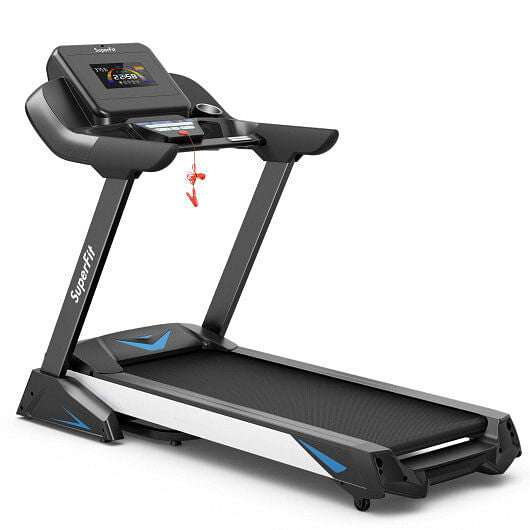 4.75 HP Treadmill with APP and Auto Incline for Home and Apartment-Black