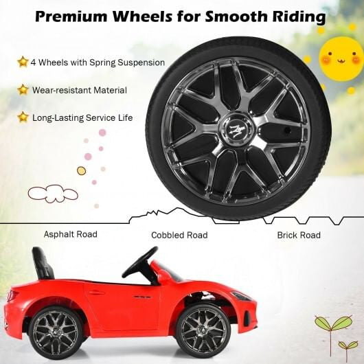 12V Kids Ride-On Car with Remote Control and Lights-Pink