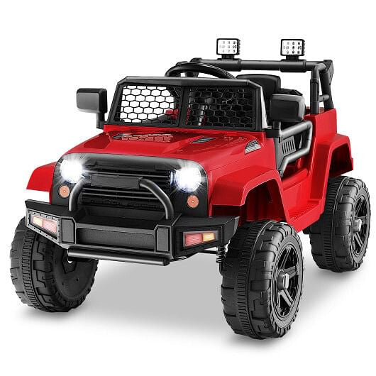 12V Kids Ride On Truck with Remote Control and Headlights-Black