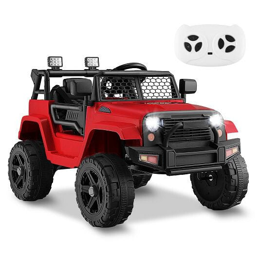 12V Kids Ride On Truck with Remote Control and Headlights-Black